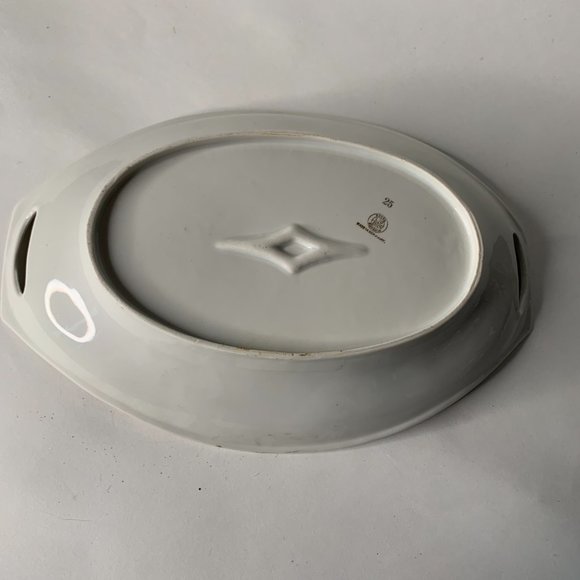 ROYAL BAVARIA MADE IN GERMANY LARGE TWO HANDLE PORCELAIN BOWL  DISH 12" BY 8" - Picture 8 of 11